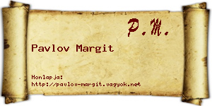 Pavlov Margit névjegykártya