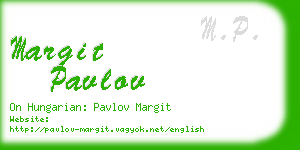 margit pavlov business card